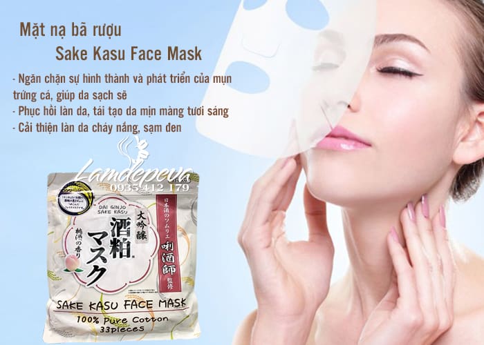 Mặt nạ bã rượu Sake Kasu Face Mask 2