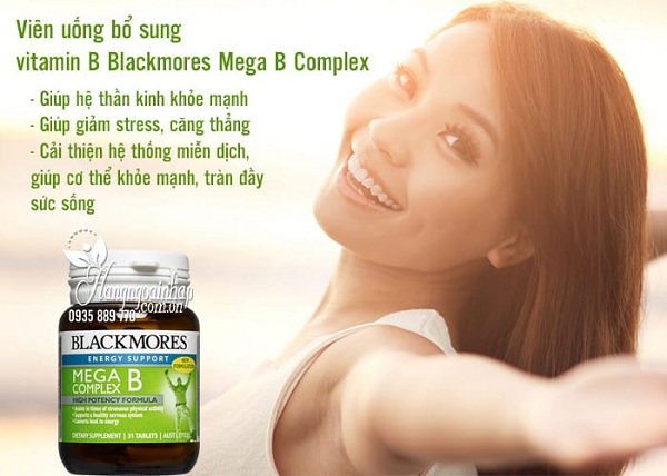 Viên uống vitamin B tổng hợp Blackmores Mega B Complex 3