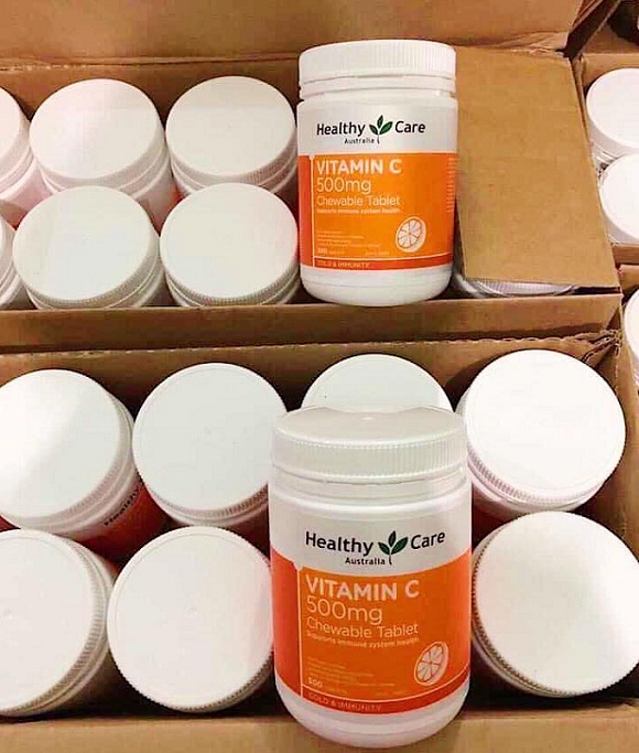 Healthy Care Vitamin C 500 viên của Úc - Viên ngậm vị cam 0
