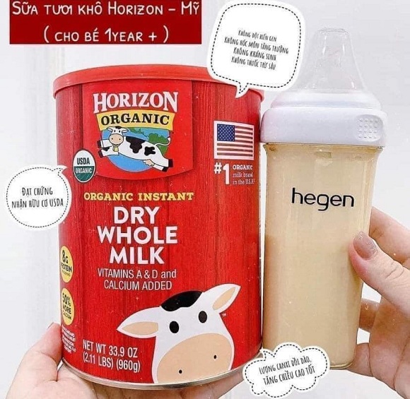 Sữa tươi nguyên kem Horizon Organic 960g xách tay Mỹ 4