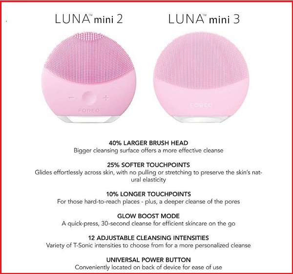 So sánh máy rửa mặt Foreo Luna Mini 2 và Luna Mini 3 8