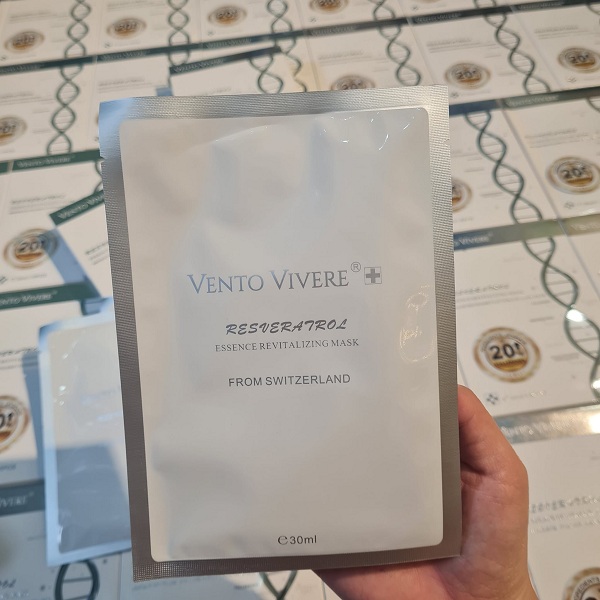 Mặt nạ Vento Vivere Resveratrol Thụy Sĩ hộp 5 miếng 9