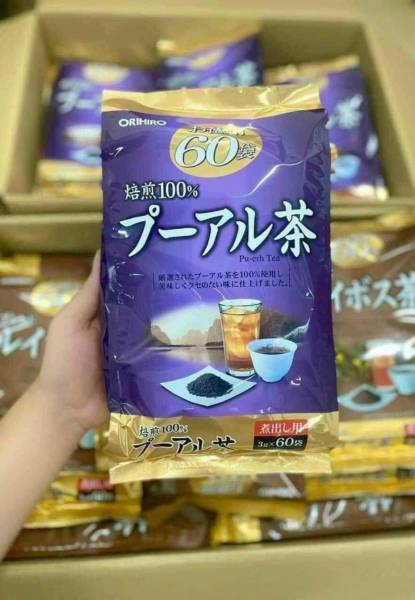 Trà phổ nhĩ Nhật Pu-Erh Tea Orihiro - gói 60 túi lọc x 3g q