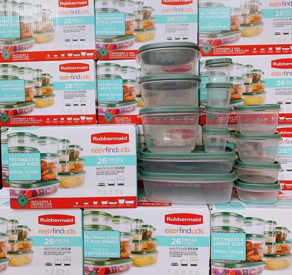 Set hộp nhựa bảo quản thực phẩm Rubbermaid 26 món của Mỹ 9