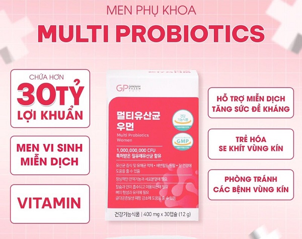 Multi Probiotics Women 30 viên hỗ trợ trị viêm phụ khoa 234
