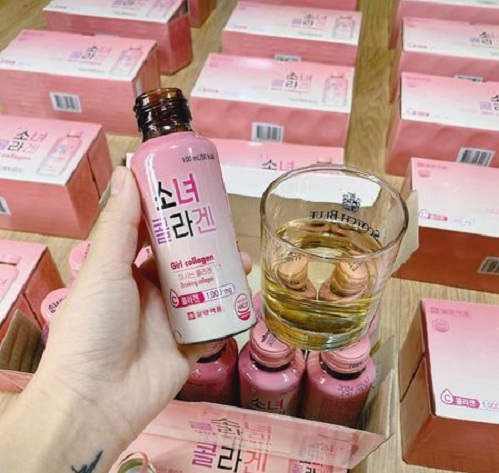 Girl Collagen Hàn Quốc 1000mg hộp 10 chai căng bóng da 8