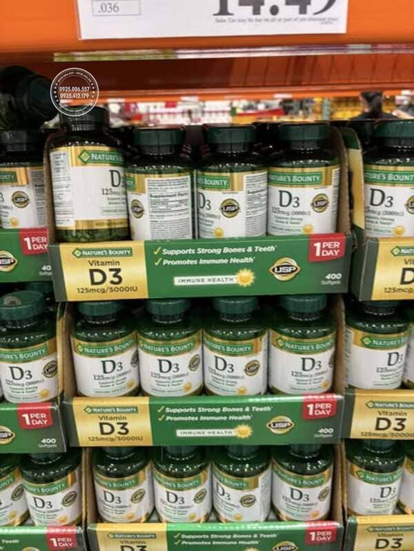 Đánh giá vitamin d3 nature’s bounty của mỹ có tốt không?